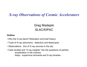 X-ray Observations of Cosmic Accelerators Greg Madejski SLAC/KIPAC