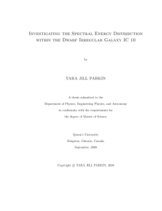 Investigating the Spectral Energy Distribution TARA JILL PARKIN