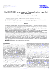 Astronomy Astrophysics IRAS 18357-0604 – an analogue of the galactic yellow hypergiant