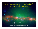 X-ray observations of the hot CGM of nearby disk galaxies
