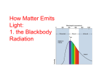 How Matter Emits Light: 1. the Blackbody Radiation