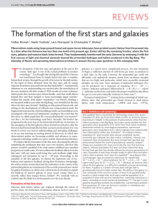 REVIEWS The formation of the first stars and galaxies Volker Bromm