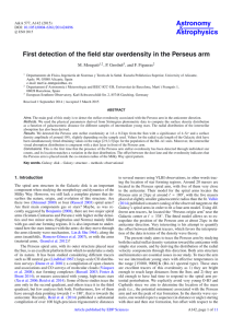 Astronomy Astrophysics First detection of the field star overdensity in the Perseus... &amp;