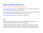 Stellar Evolution of Single Stars