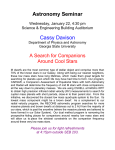 Astronomy Seminar Cassy Davison A Search for Companions Around Cool Stars