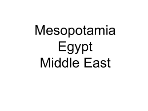 Mesopotamia Egypt Middle East