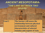 ancient mesopotamia- “the land between the rivers”