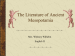 The Literature of Ancient Mesopotamia
