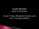 Exam Review Early Civilization