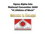 Sigma Alpha Iota National Convention 2009 “A Lifetime of