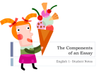 The Components of an Essay - Abington Heights School District
