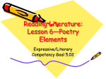 Reading Literature: Lesson 6—Poetry Elements