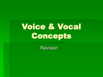 Voice & Vocal Concepts - Deans Community High School