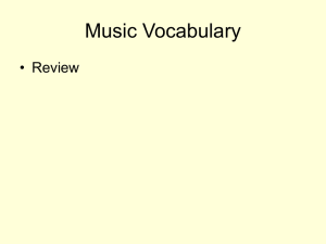 Music Vocabulary