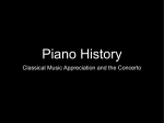 Piano History- Classical Music and Concertos