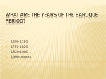 What are the years of the Baroque Period?