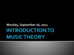 Theory 9-26 - Introduction to Music Theory