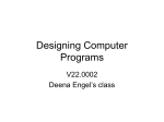 Program Design - NYU Computer Science Department