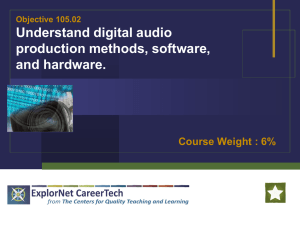 Objective 105.02 Understand digital audio production methods