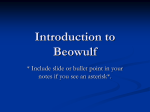Beowulf Introduction Notes