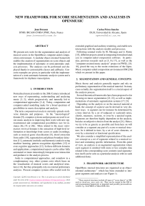 NEW FRAMEWORK FOR SCORE SEGMENTATION AND ANALYSIS IN OPENMUSIC