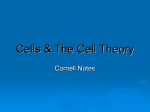 Cells & The Cell Theory