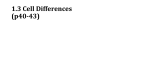 1.3 Cell Differences (p40-43) Cell Development All cells start their