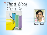 d- Block Elements