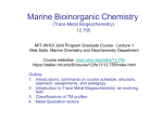 Trace Metal Biogeochemistry 12.755