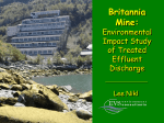 Britannia Mines Environmental Impact Study of Treated