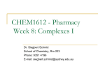 Solubility and complexes