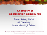 Chemistry of Coordination Compounds
