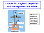 Lecture 19: Magnetic properties and the Nephelauxetic effect