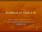 Synthesis of Alum Lab