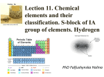 11.Chemical elements and their classification. S