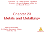 Chapter 23 Metals and Metallurgy
