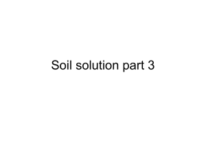 Soil solution part 3
