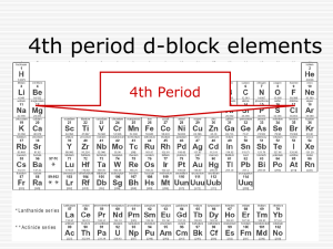 4th period d-block elements