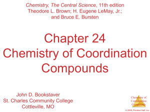 24 BRON Chemistry of Coordination Compounds PPTS