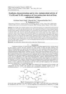 IOSR Journal of Applied Chemistry (IOSR-JAC) e-ISSN: 2278-5736.