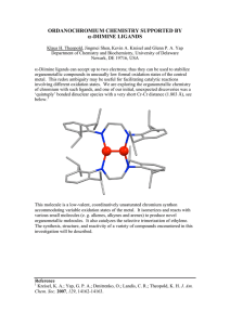 ORDANOCHROMIUM CHEMISTRY SUPPORTED BY -DIIMINE LIGANDS