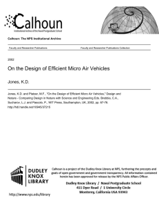 On the Design of Efficient Micro Air Vehicles Jones, K.D.