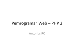 Pemrograman Web * PHP 2