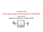 Multitier Architecture, MySQL & PHP