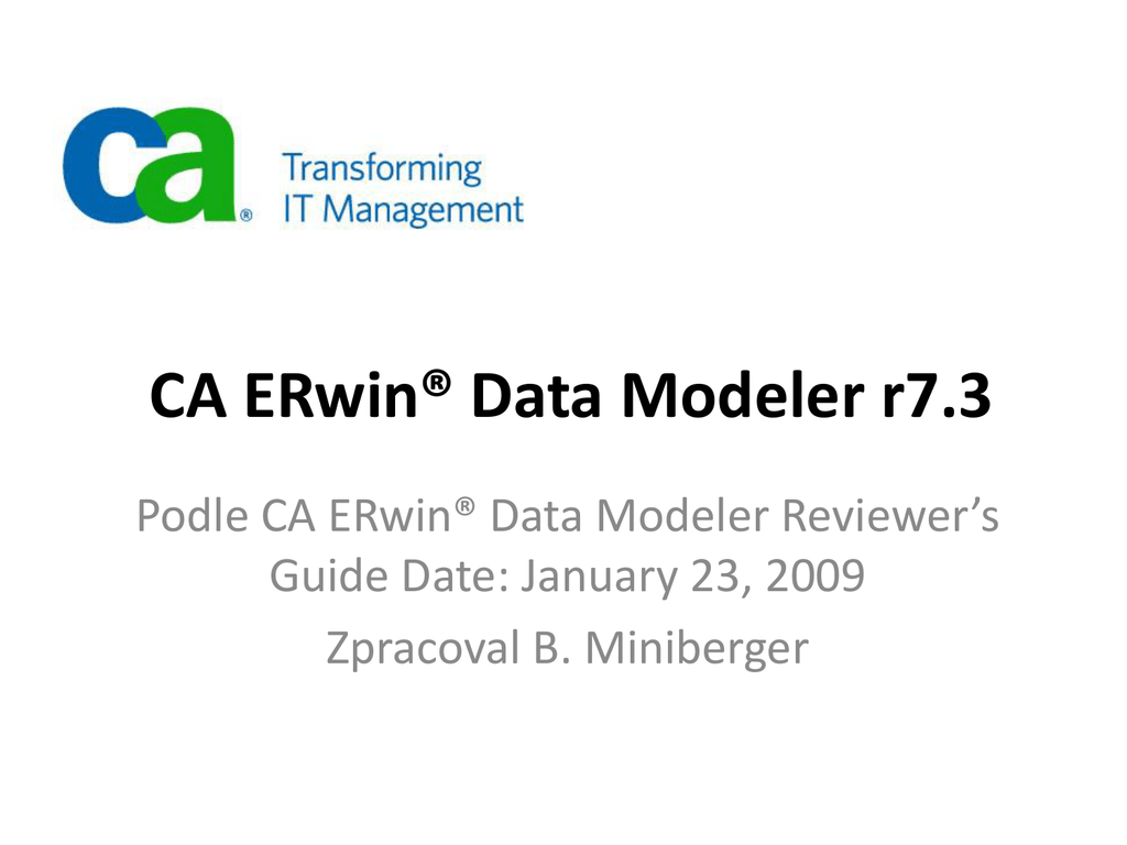 download ca erwin data modeler