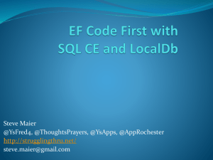 EF Code First with SQL CE and LocalDb