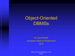 OO DBMS - Computer Science