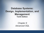Chapter 8 - Advanced SQL