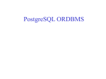 PostgreSQL ORDBMS mod