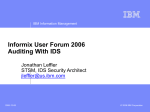 Informix User Forum 2006